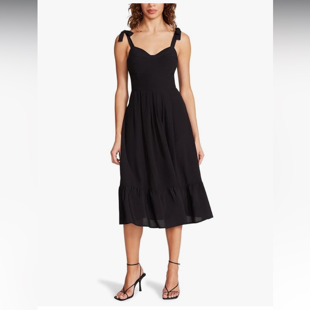 Steve Madden Sophia-Rose Tie-Strap Midi Dress
